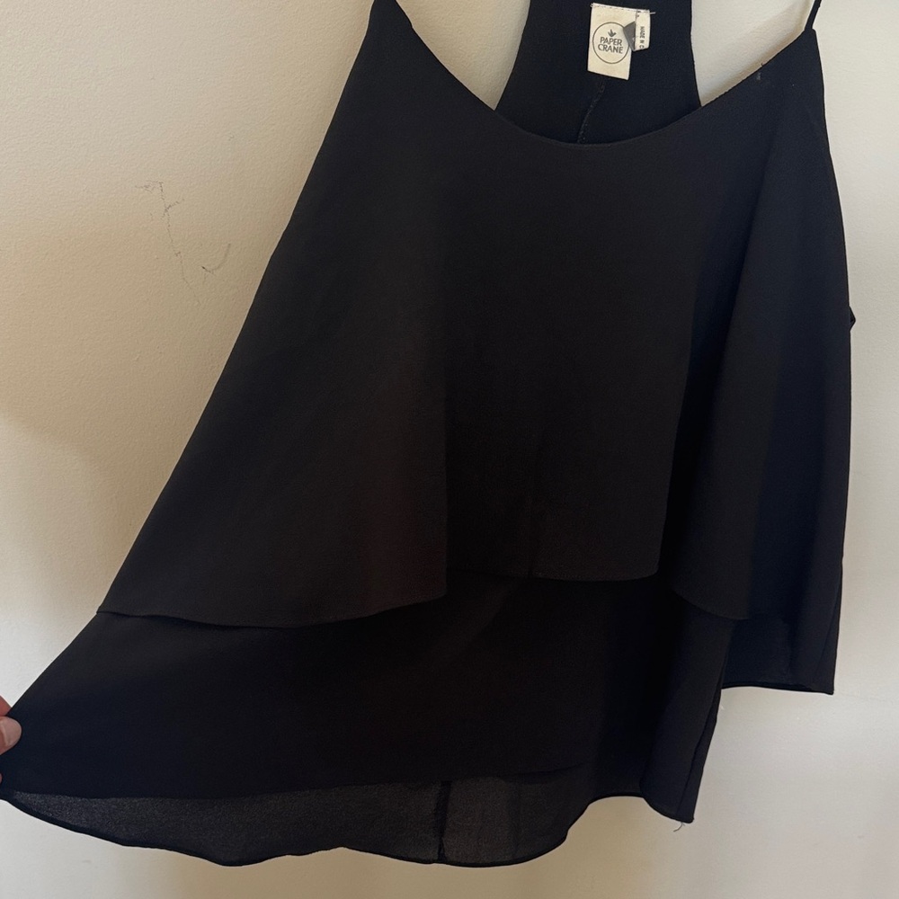 Paper Crane Black Layered Camisole - Picture 2 of 4